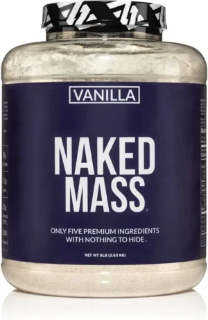 Vanilla Naked Mass - All Natural Weight Gainer Protein Powder - 8lb Bu