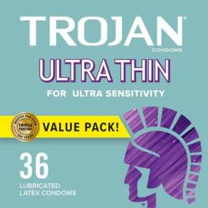 TROJAN Ultra Thin Condoms For Ultra Sensitivity, Lubricated Condoms