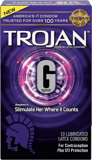 TROJAN G. Spot Premium Lubricated Condoms, 24 Count