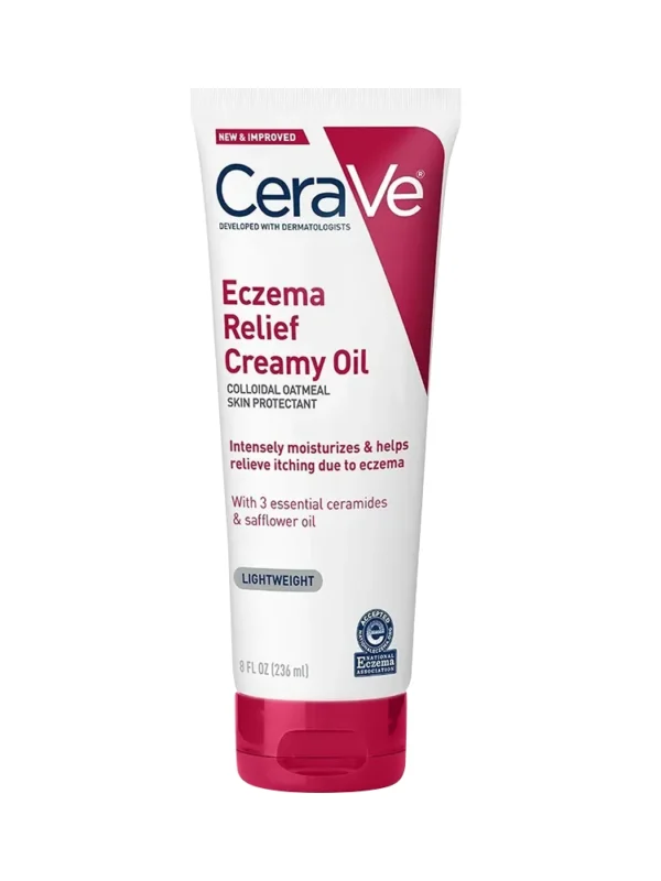 Cerave Eczema Relief Creamy Body Oil, Intensely Moisturizes, Light Weight 8 FL.OZ (236ml)
