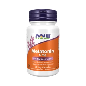 Now Foods Melatonin 5 Mg Healthy Sleep Cycle 60 Veg Capsules
