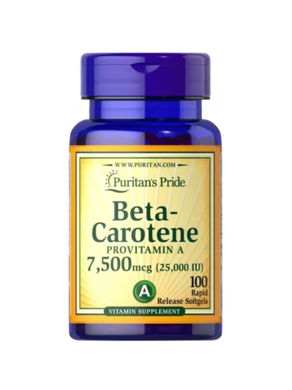 Puritans Pride Beta Carotene Supplement 7500mcg 25000 IU 100 Softgels Price In Pakistan