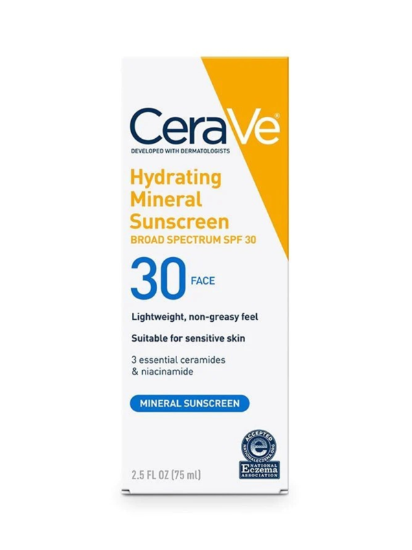 Cerave Hydrating Mineral Sunscreen Broad Spectrum SPF 30 2.5 Oz Price In Pakistan