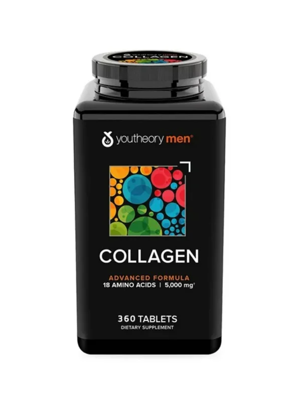 Youtheory Men Collagen Advanced Formula 18 Amino Acids 5000 Mg 360 Tablets