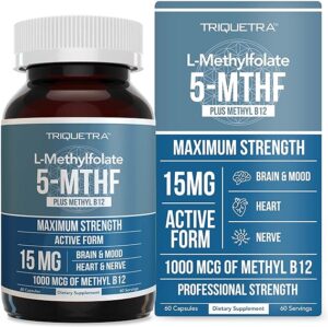 L Methyl Folate 15mg plus Methyl B12 Cofactor