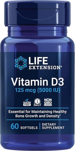 Life Extension Vitamin D3 125 mcg Supplements in Pakistan.