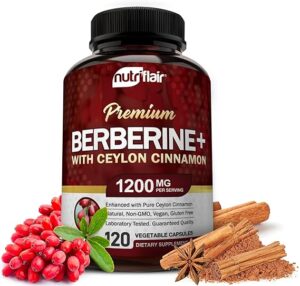 NutriFlair Premium Berberine HCL 1200mg