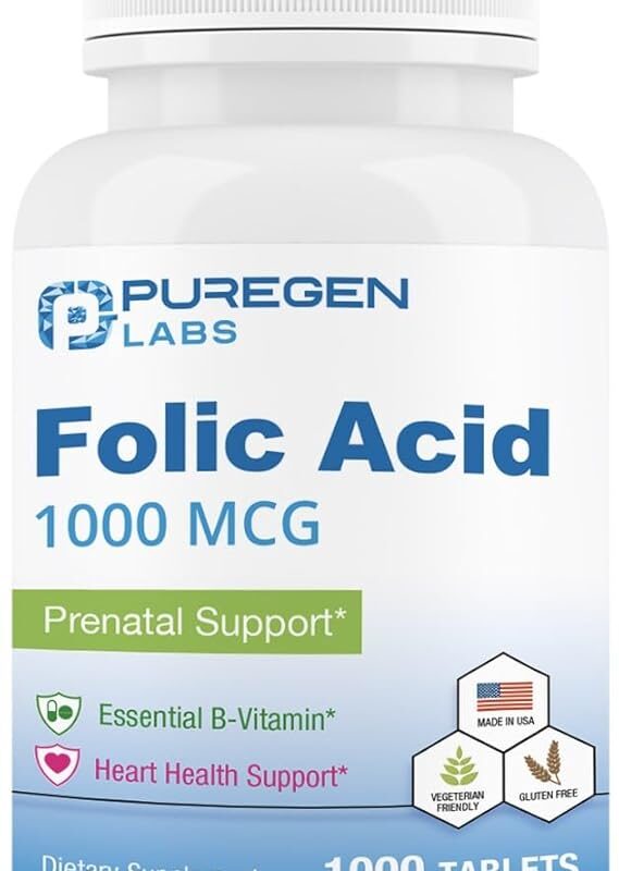 Puregen Labs Folic Acid 1000 mcg