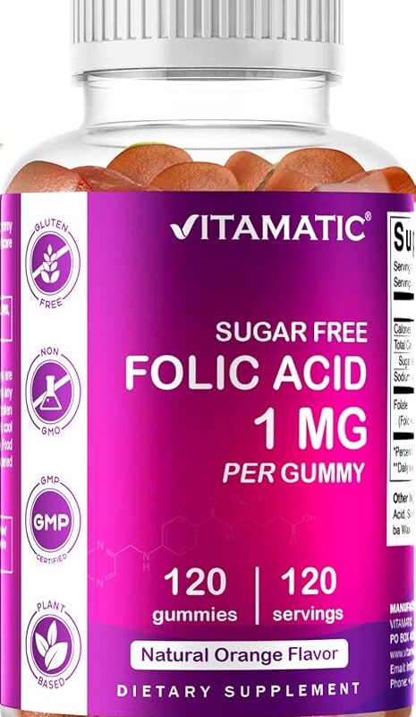 Vitamatic Folic Acid Gummies 1000 mcg (1 mg)