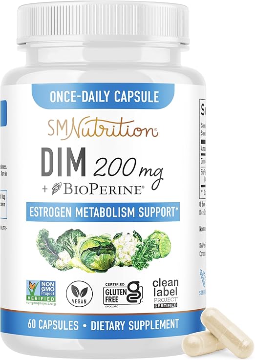 DIM Supplement 200 mg Estrogen Balance for Women & Men