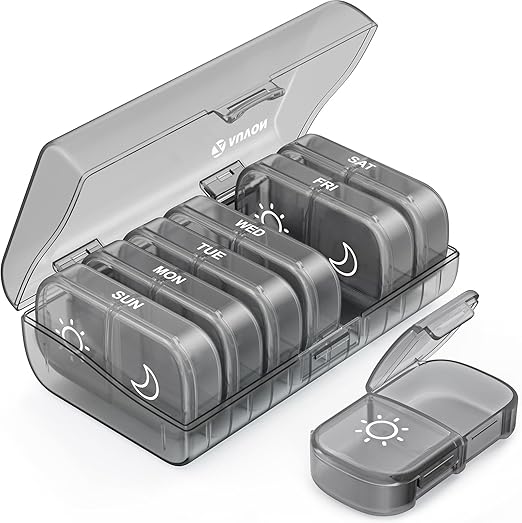 AUVON XL Weekly Pill Organizer 2 Times a Day