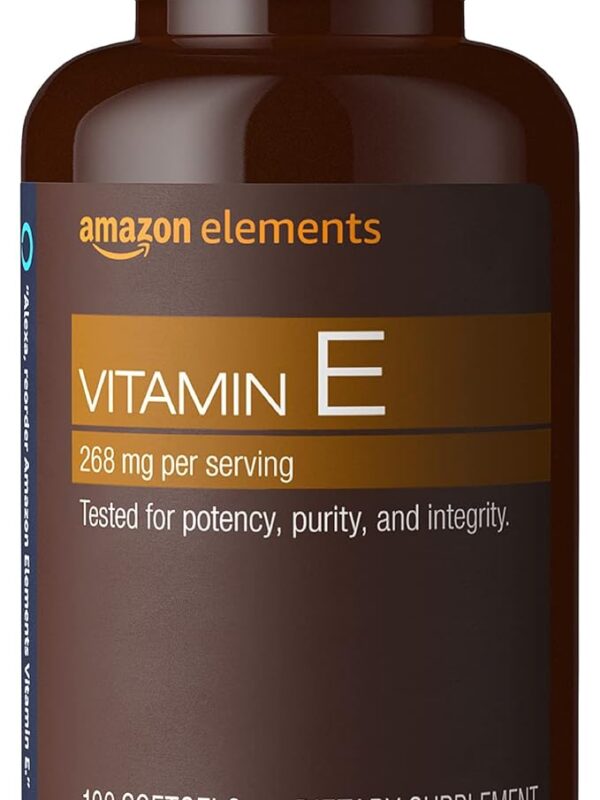 Amazon Elements Vitamin E, 400 IU, 100 Softgels in Pakistan