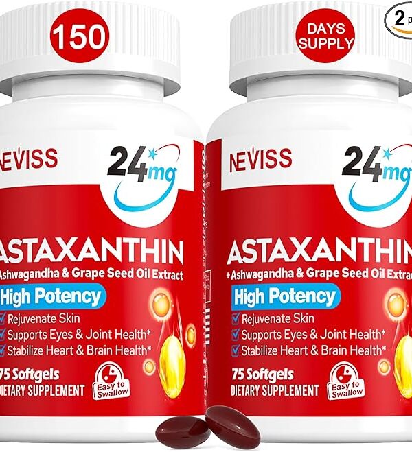 Astaxanthin Supplements 24mg, 5 Month Supply