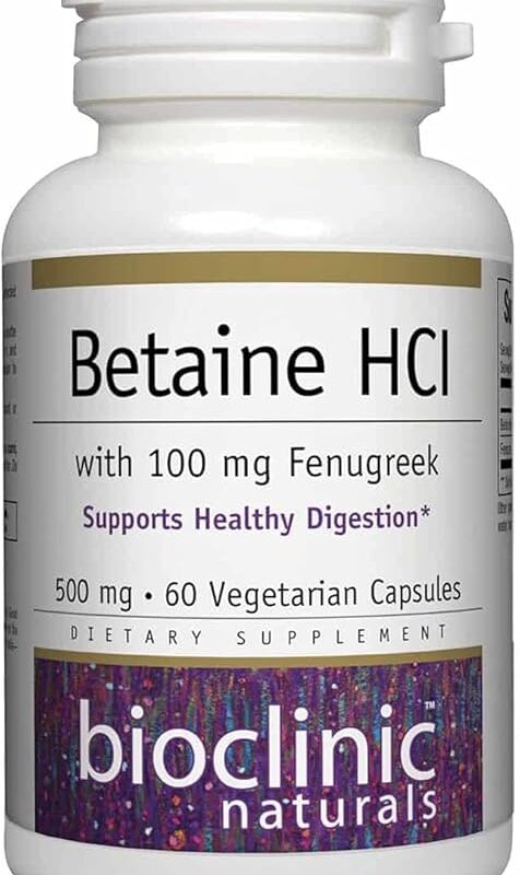 Bioclinic Naturals - Betaine HCL with Fenugreek