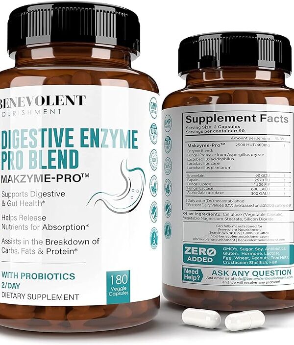 High Fiber Digestive Enzymes Supplement