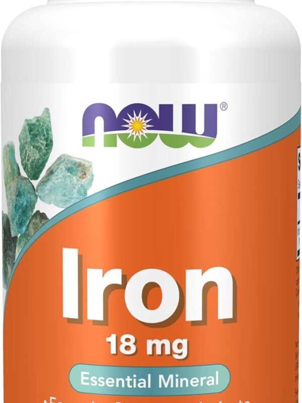 NOW Foods Supplements, Iron 18 mg, Non-Constipating