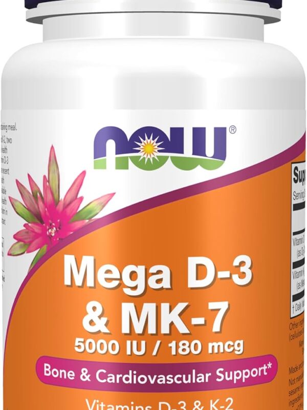 NOW Foods Supplements Mega D 3 & MK 7