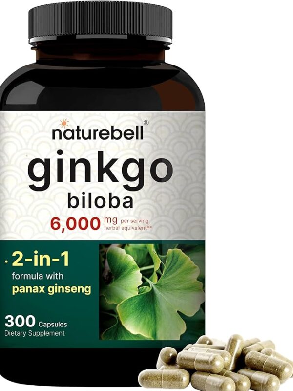 NatureBell Ginkgo Biloba 6,000mg with Panax Ginseng