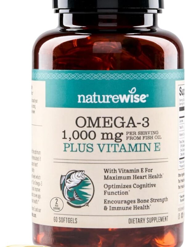 NatureWise Extra-Strength Omega 3 Fish Oil Supplement