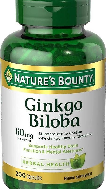 Nature's Bounty Ginkgo Biloba 60 Mg, 200 Capsules