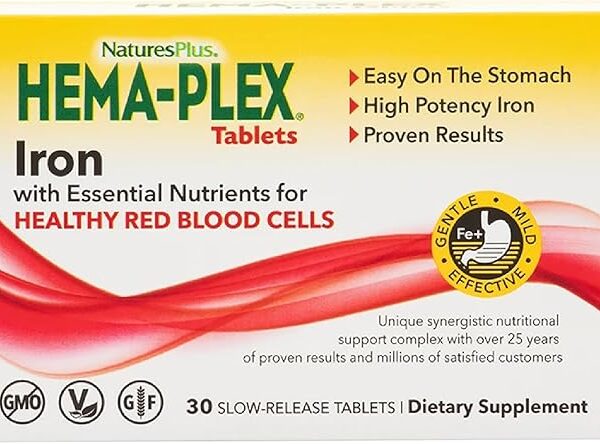 Natures Plus Hema-Plex Iron - 30 Slow-Release Tablets