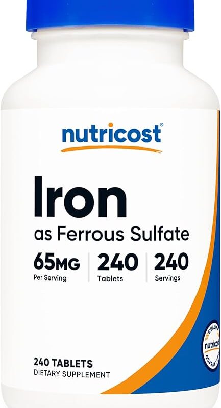 Nutricost Iron (As Ferrous Sulfate) 65mg