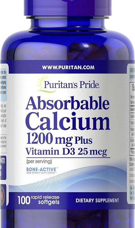 Puritan's Pride Absorbable Calcium 1200 mg with Vitamin