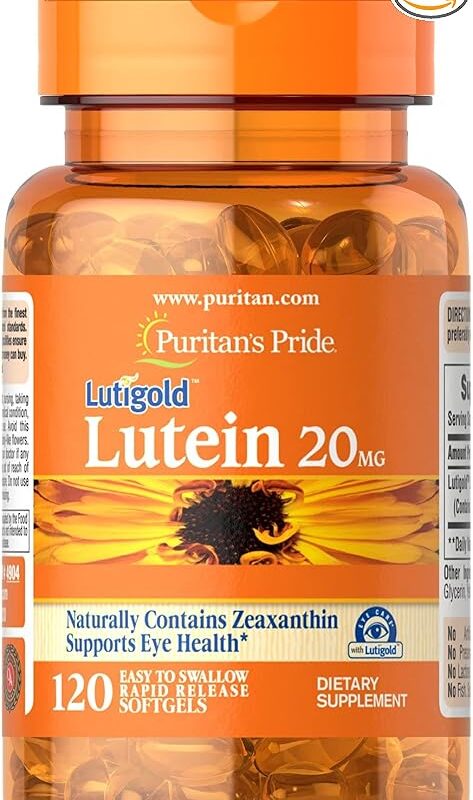 Puritan's Pride Lutein 20 mg with Zeaxanthin Softgels