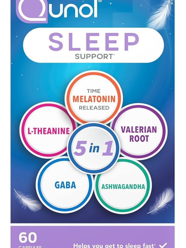 Qunol Sleep Support, 5 in 1 Non-Habit