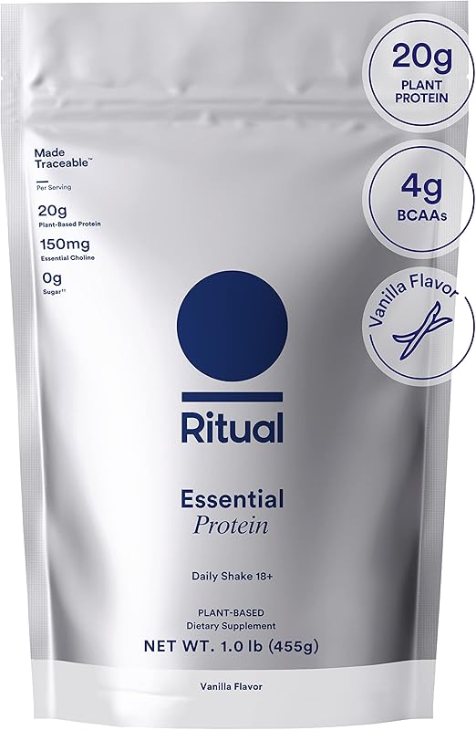 Ritual 18+ Vegan Protein Powder with BCAA Supplement