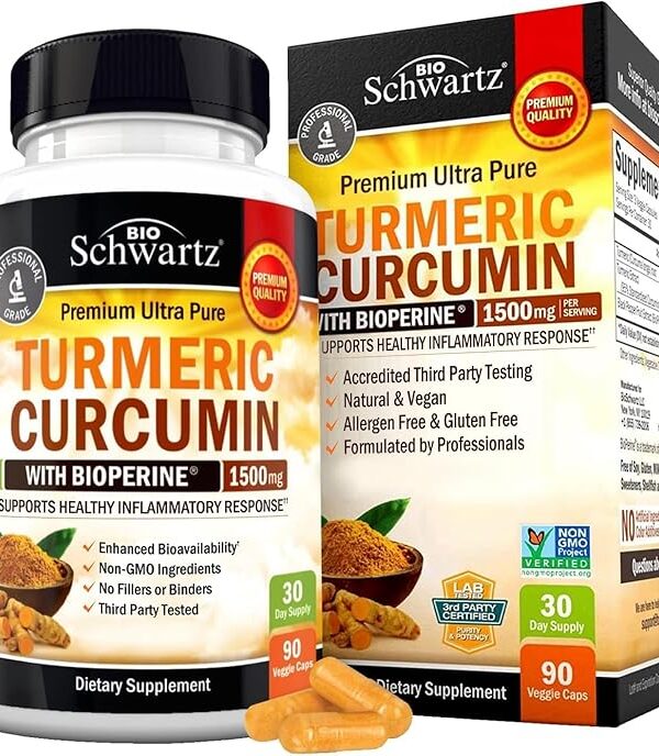 Turmeric Curcumin with Black Pepper Extract 1500mg
