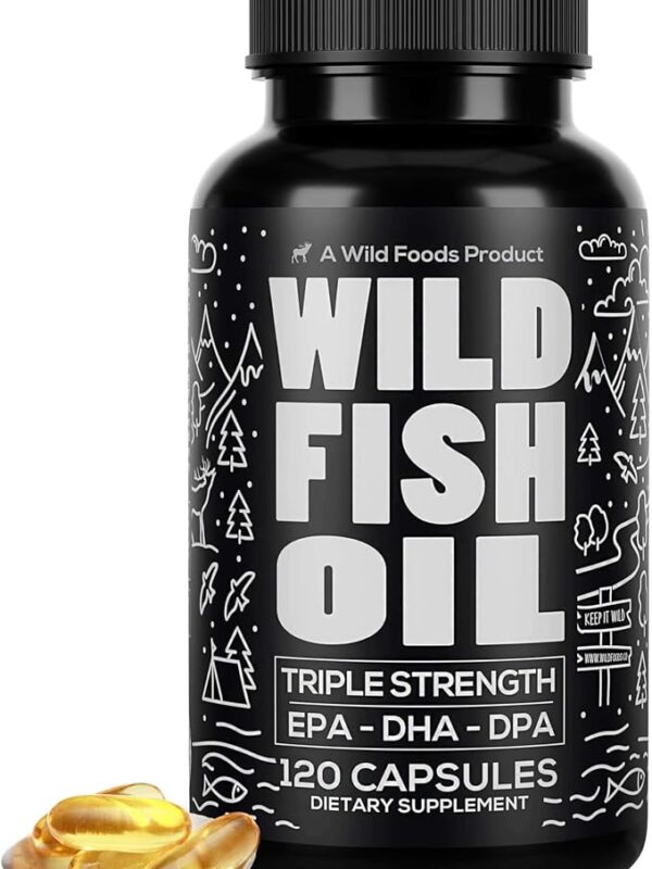 Wild Foods Omega 3 Fish Oil Supplement, 120 Capsules
