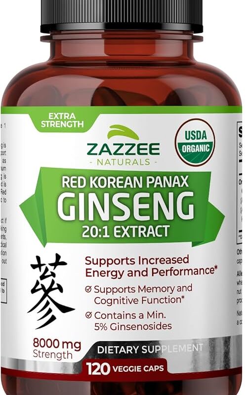 Zazzee USDA Organic Red Korean Panax Ginseng