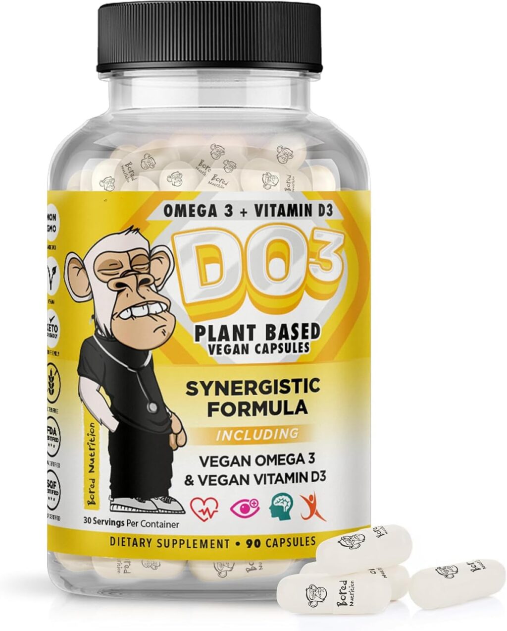 Bored Nutrition Vegan Omega 3 and Vitamin D3 Supplement in pakistan