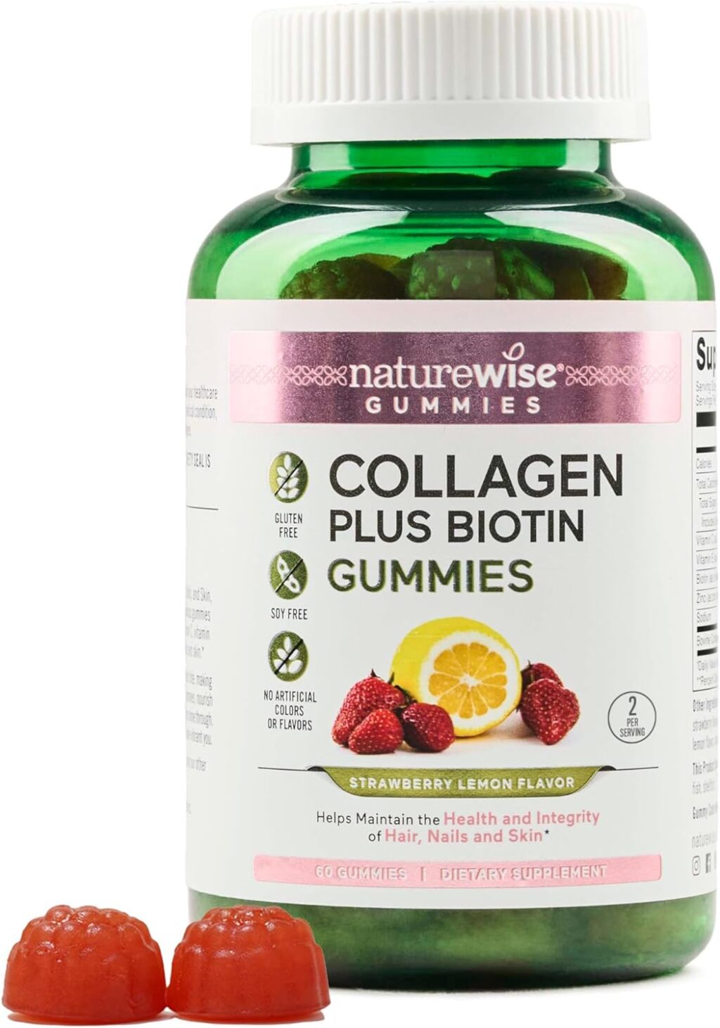 NatureWise Collagen Gummies Strawberry Lemon Flavor supplement in pakistan