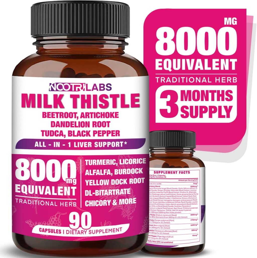 All-in-1 8000mg Highest Potency Milk Thistle NAC BeetRoot supplement in pakistan