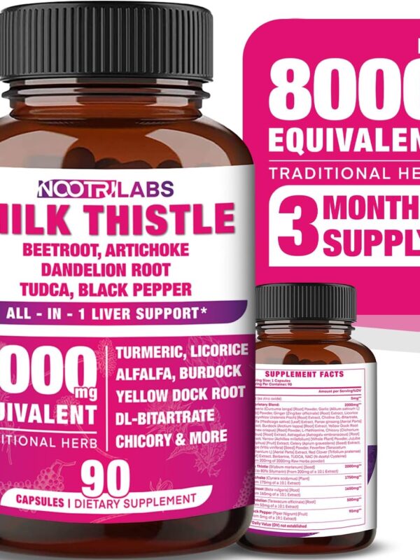 All-in-1 8000mg Highest Potency Milk Thistle NAC BeetRoot supplement in pakistan