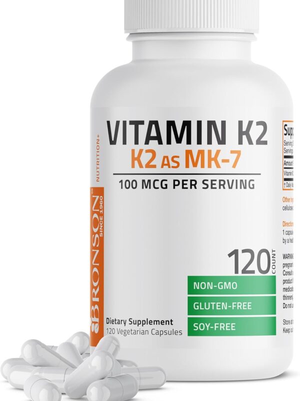 Bronson Vitamin K2 as MK 7 Menaquinone 100 mcg Non GMO 120 Capsules in pakistan